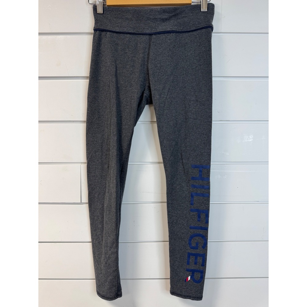 Tommy Hilfiger Sport Womens Gray Logo Leggings Athleisure Pants Size S
